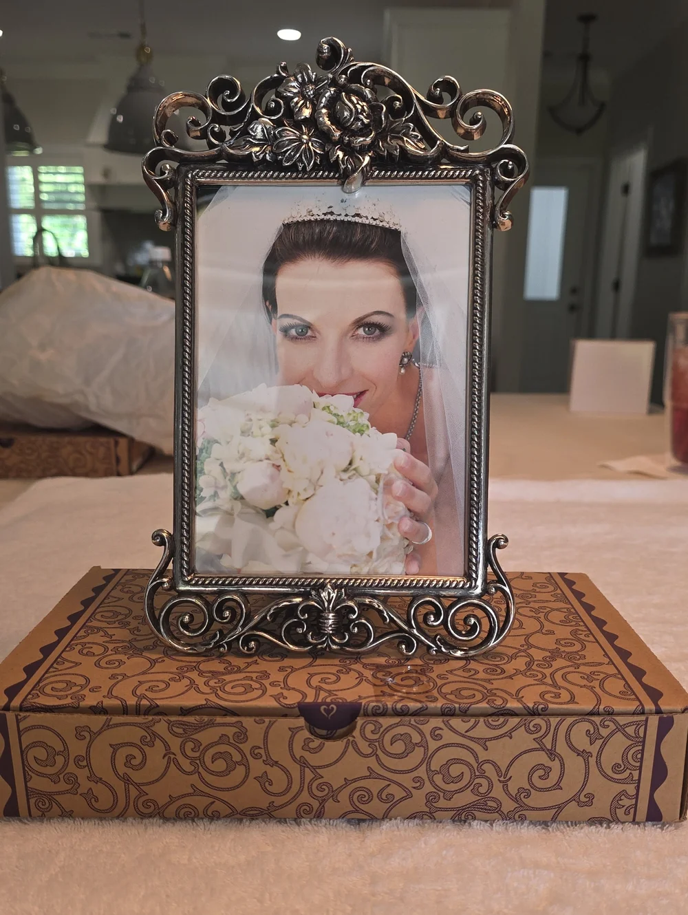 Brighton Ornate Silver Scrollwork Picture Frame 5x7